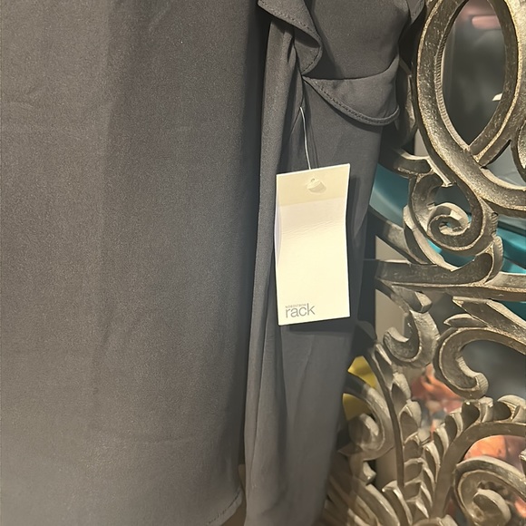 Nordstrom Rack Black Ruffled Cap Sleeve Pull On Flowy Blouse / Shirt / Top. - Picture 6 of 8